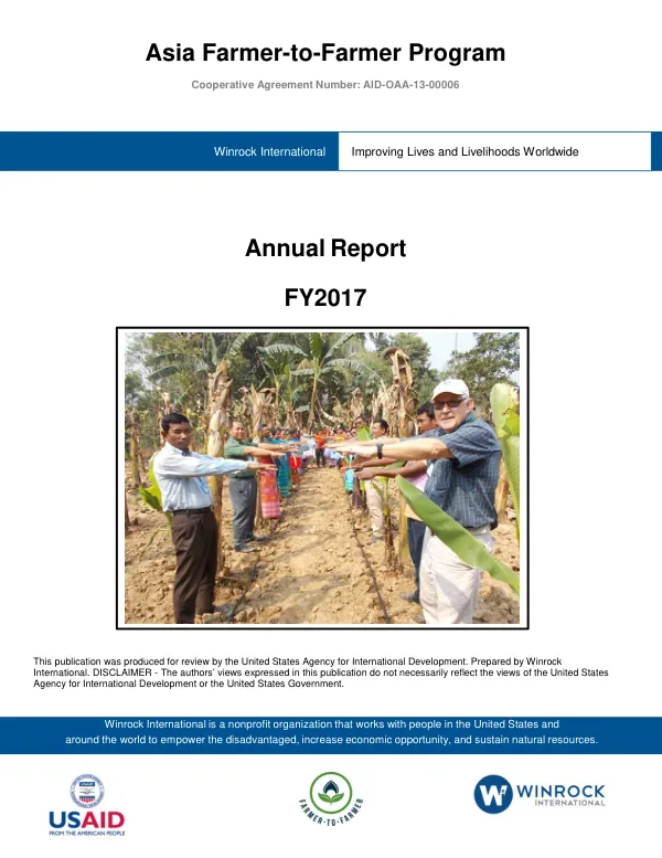 Winrock Asia F2F FY17 Annual Report