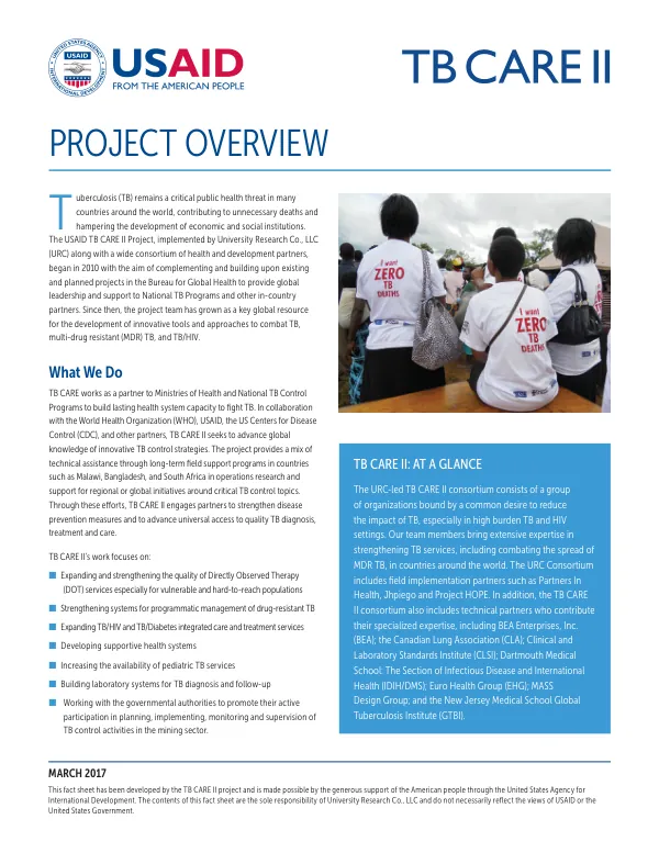TB CARE II Project Fact Sheet