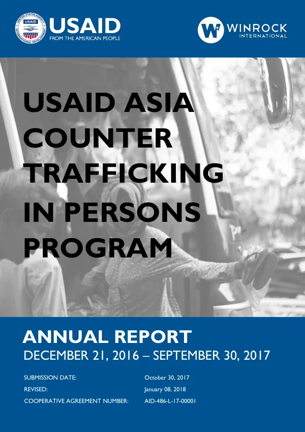 USAID Asia Counter Trafficking in Persons (CTIP) Program Year One Annual Report 2017