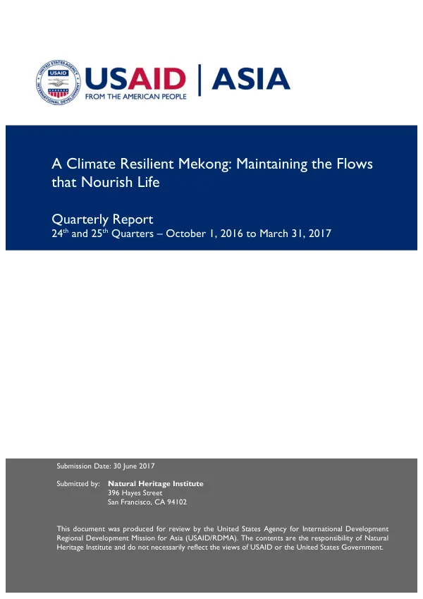 Climate Resilient Mekong: Maintaining the Flows that Nourish Life