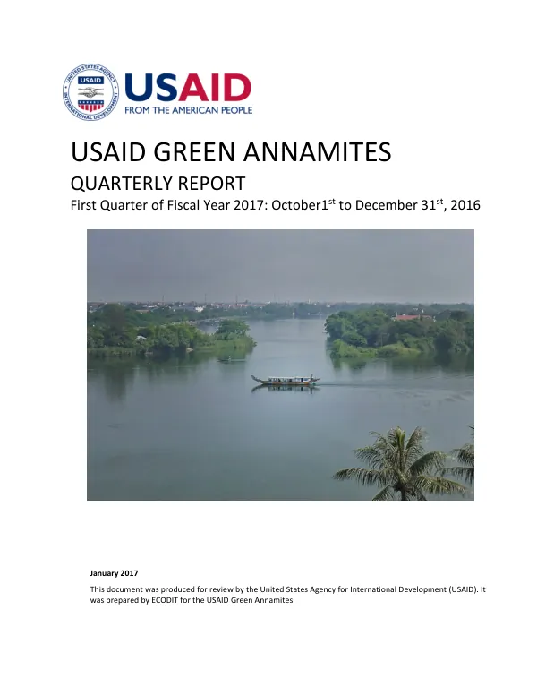 USAID Green Annamites Quarterly Report: Q1/FY2017