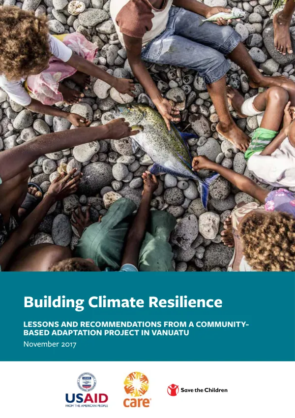 Building Climate Resilience: Lessons and Recommendations from a Community-Based Adaptation Project in Vanuatu
