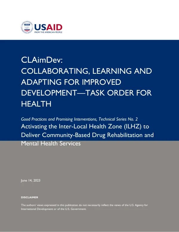 Activating the Inter-Local Health Zone (ILHZ) to Deliver Community-Based Drug Rehabilitation and Mental Health Services