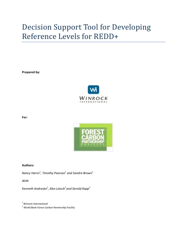 Decision Support Tool for Developing RL/RELs for REDD+