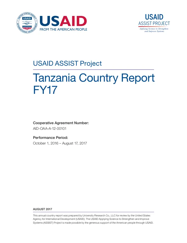 Tanzania Country Report FY17