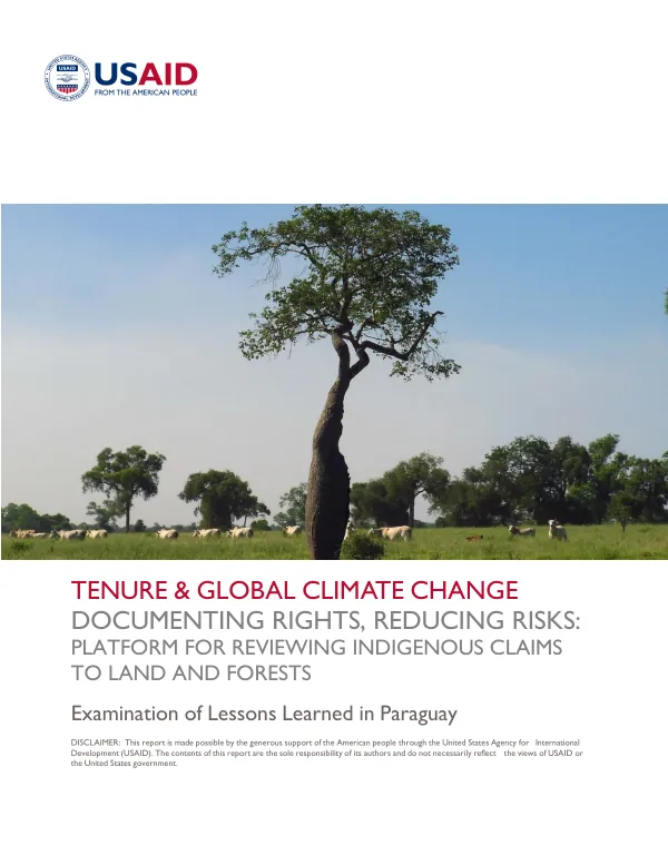Tenure & Global Climate Change: Documenting Rights, Reducing Risks
