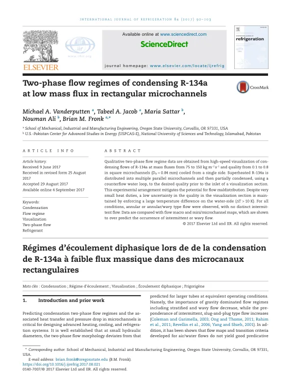 Two-phase flow regimes of condensing R-134a at low mass flux in rectangular microchannels