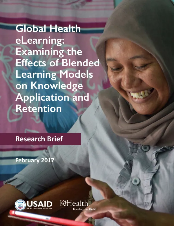 Global Health eLearning: Examining the Effects of Blended Learning Models on Knowledge Application and Retention
