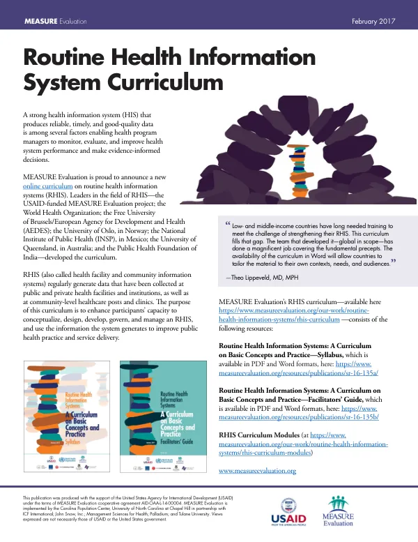Routine Health Information System Curriculum