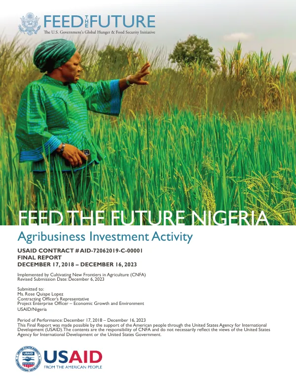Feed the Future Nigeria Agribusiness Investment Activity Final Report