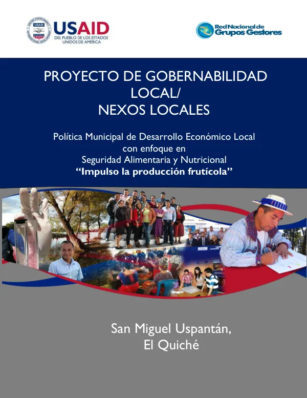Política Municipal de Desarrollo Económico Local con Enfoque en Seguridad Alimentaria y Nutricional