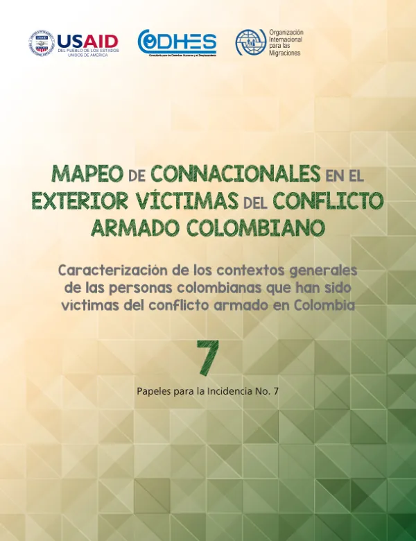 Caracterización de los contextos generales de las personas colombianas que han sido víctimas del conflicto armado en Colombia