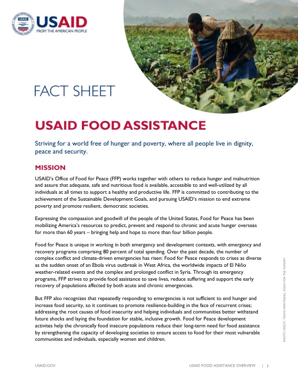 USAID Food Assistance Overview