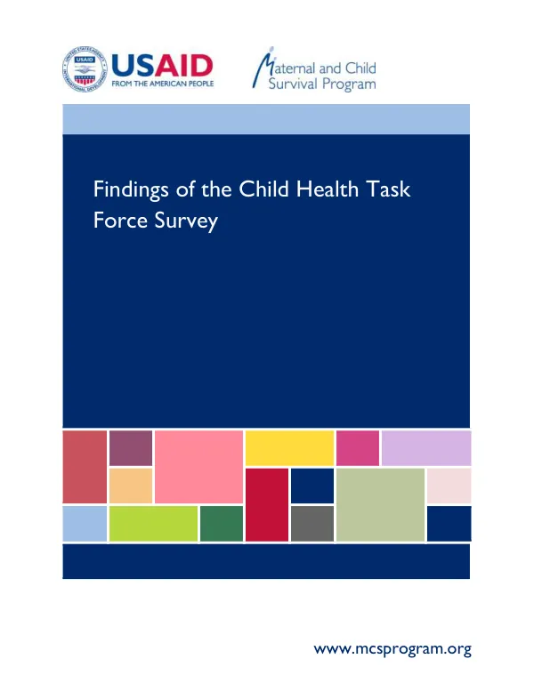 Findings of the Child Health Task Force Survey