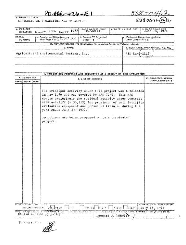 Performance Evaluation Report