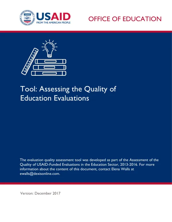 Assessing the Quality of Education Evaluations