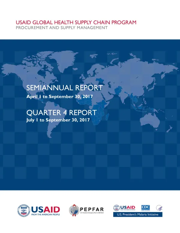 GHSC-PSM Semiannual and Quarter 4 Report, Fiscal Year 2017