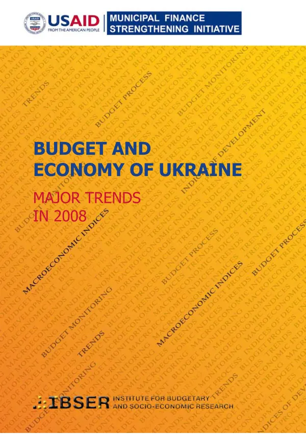 Budgetary Monitoring Indexes of Development Budgetary Process Macroeconomic Indexes of Tendency