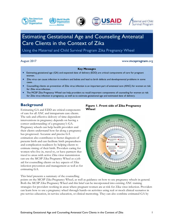 Estimating Gestational Age and Counseling Antenatal Care Clients in the Context of Zika