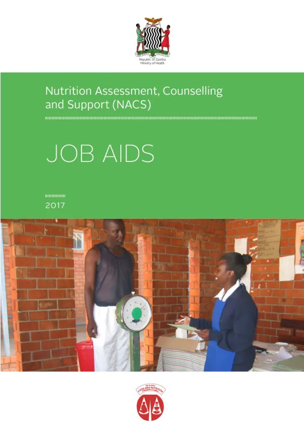 Nutrition Assessment, Counselling and Support (NACS)- Job Aids