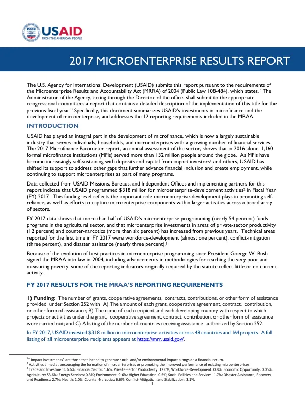 2017 Microenterprise Results Report
