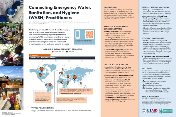Connecting Emergency Water, Sanitation, and Hygiene (WASH) Practitioners