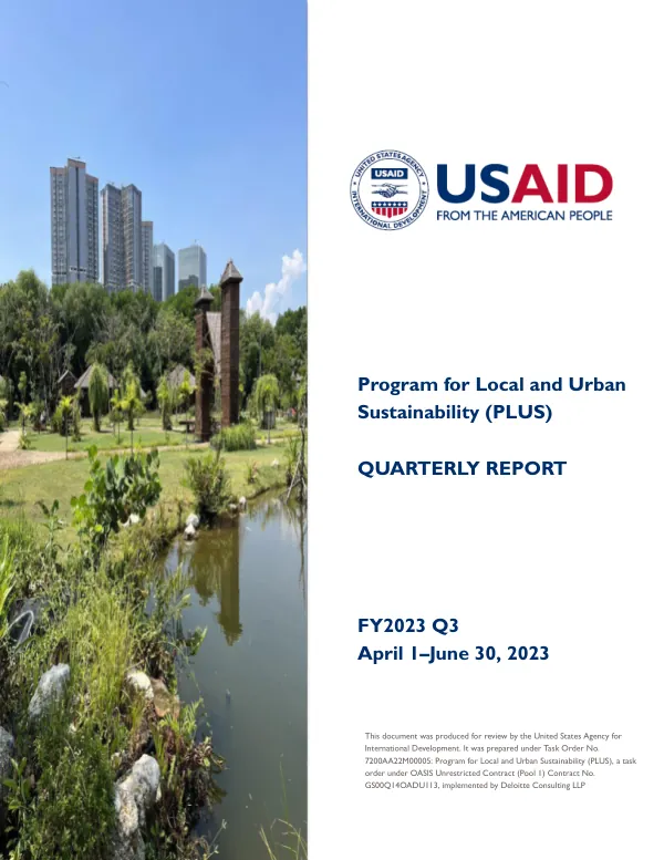 2023-07-15_USAID PLUS_2023Q3 Quarterly Progress Report