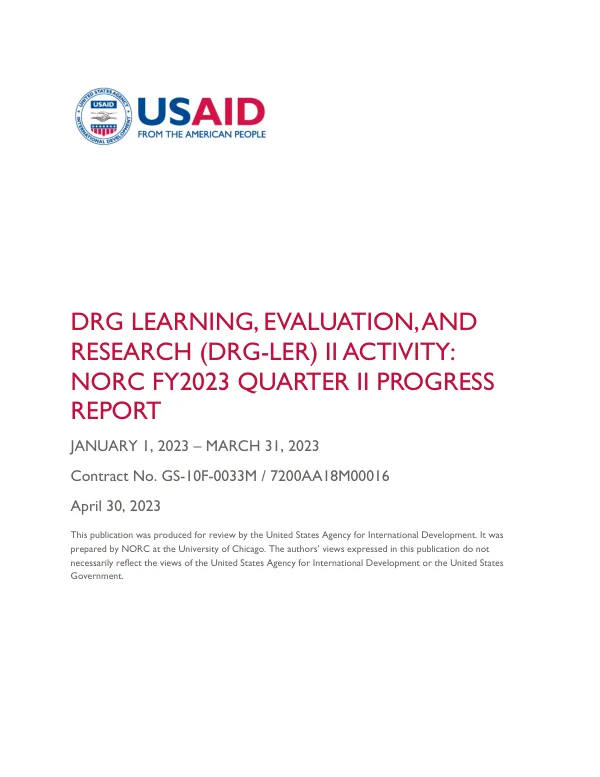 DRG-LER II FY2023 QUARTER II PROGRESS REPORT