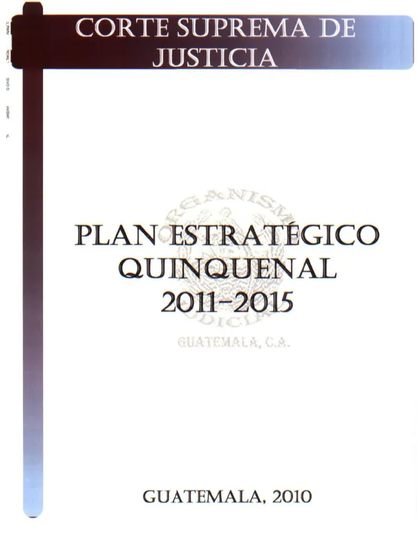 Plan Quinquenal de la Corte Suprema de Justicia de Guatemala