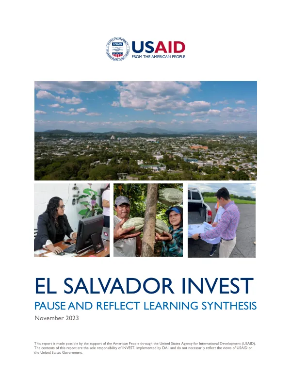 El Salvador INVEST Pause and Reflect Brief