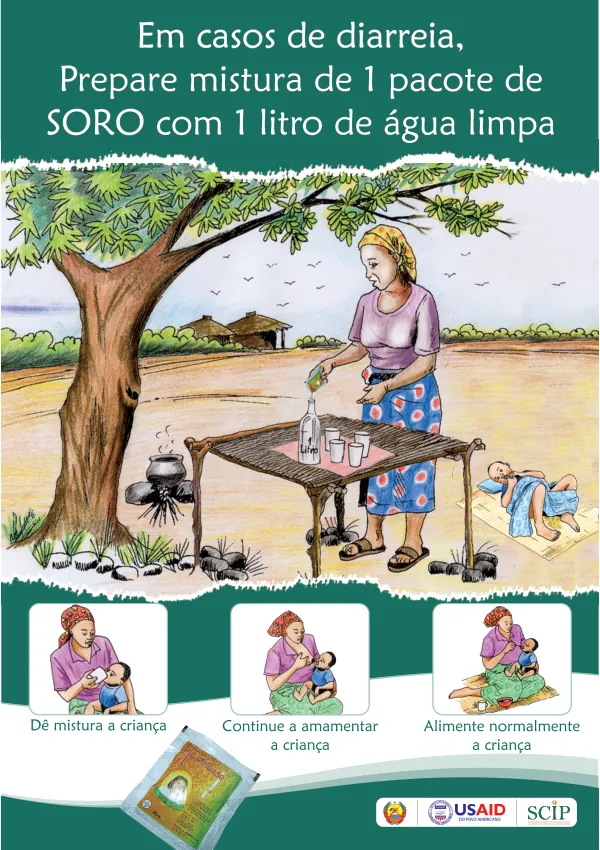 Cartaz sobre o soro caseiro