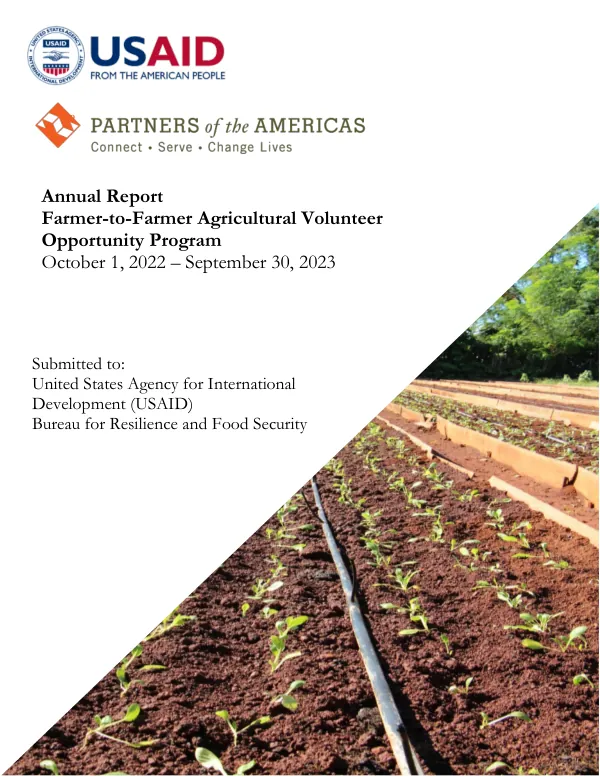 Annual Report: Farmer-to-Farmer Agricultural Volunteer Opportunity Program