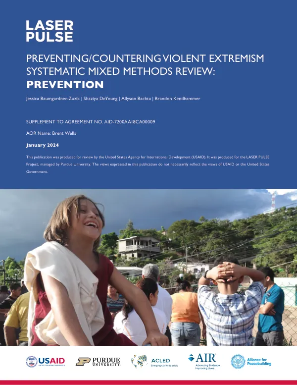 Preventing/Countering Violent Extremism Systematic Mixed Methods Review: Prevention