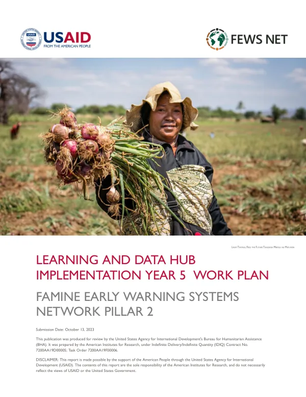 Learning and Data Hub IY5 Work Plan