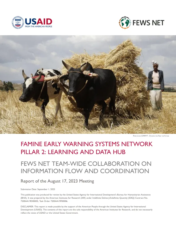 August 2023 Monthly Collaboration Meeting Report