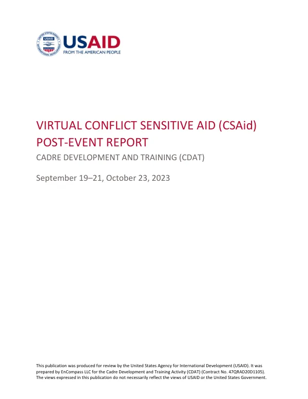 Post-Event Report: September 2023 Virtual CSAid