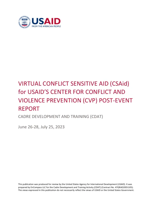 Post-Event Report: June 2023 Virtual CSAid for CVP