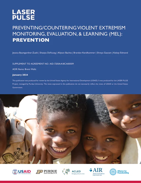 Preventing/Countering Violent Extremism Monitoring, Evaluation & Learning (MEL): Prevention