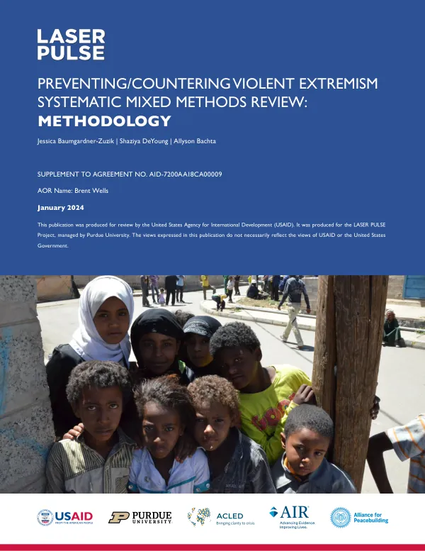 Preventing/Countering Violent Extremism Systematic Mixed Methods Review: Methodology