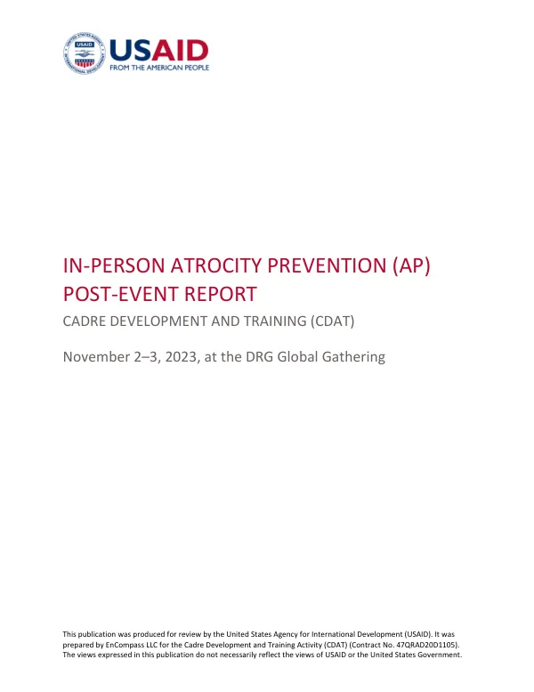 Post-Event Report: November 2023 In-Person AP