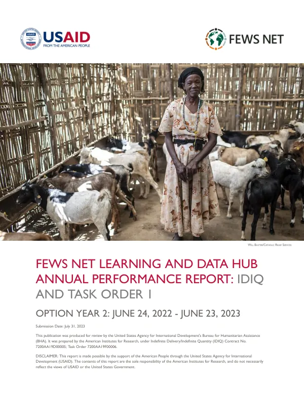 FEWS NET Hub Annual Performance Report June 2022-June 2023