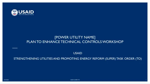 Plan to Enhance Technical Controls Workshop