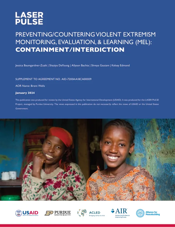 Preventing/Countering Violent Extremism Monitoring, Evaluation, & Learning (MEL): Containment/Interdiction