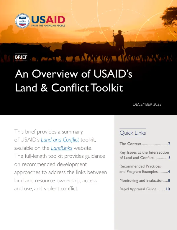 An Overview of USAID's Land & Conflict Toolkit