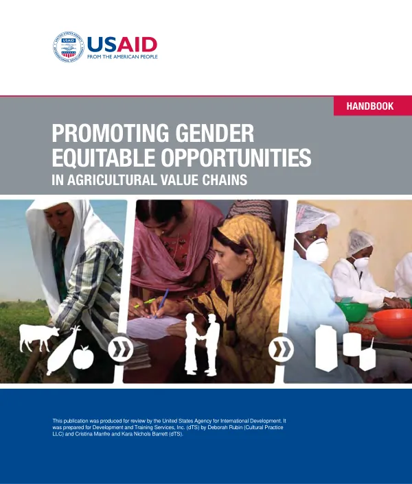 Promoting gender equitable opportunities in agricultural value chains : a handbook