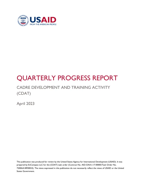 CDAT Quarterly Report FY23 Q2 2023 COR APPROVED 7-28-23 DEC Copy