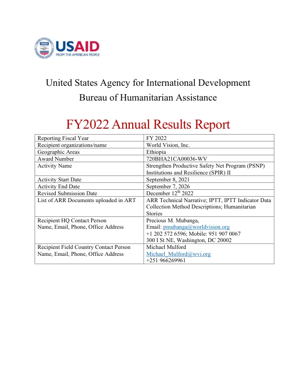 FY 2019 Annual Results Report