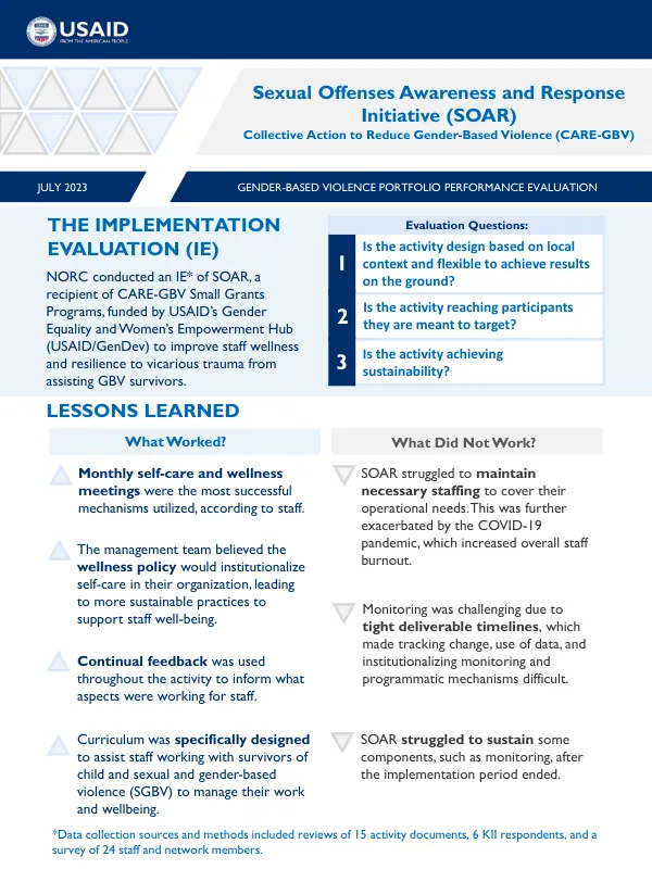 Gender-Based Violence Portfolio Performance Evaluation