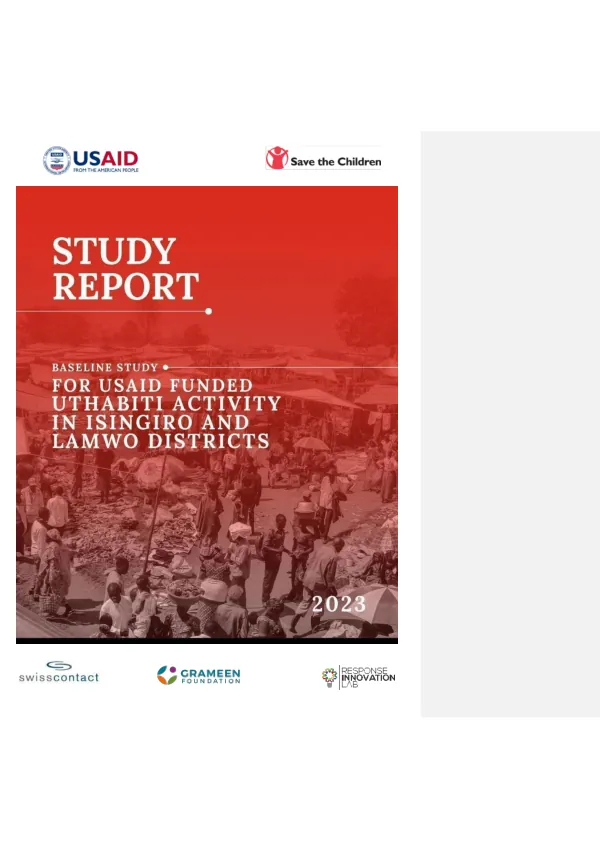 Uthabiti Activity Baseline Study Report