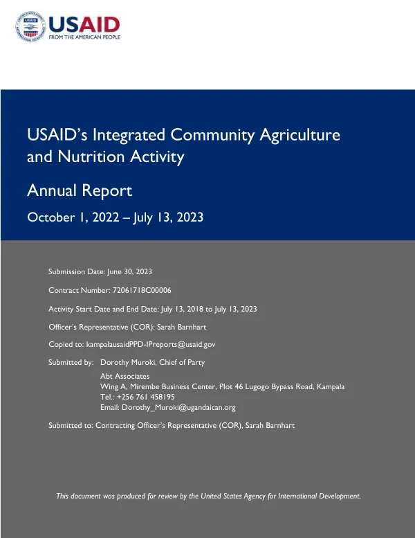 USAID ICAN FY23 Annual Report